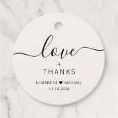 シックな愛と感謝していクリーム結婚ズ フェイバータグ (正面)