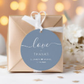 シックな愛と感謝していダスティブルー結婚ズ フェイバータグ