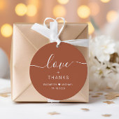 シックな愛と感謝していテラコタ結婚ス フェイバータグ