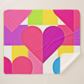 シックな愛のエレガンス：ロマンチックな至福 シェルパブランケット (正面(横))