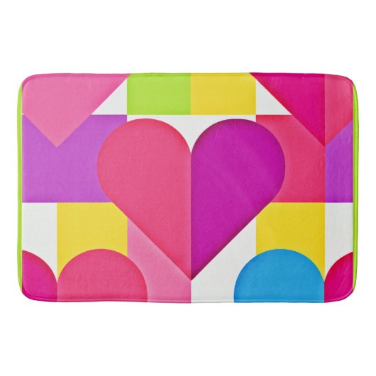 シックな愛のエレガンス:ロマンチックな至福 バスマット (正面)