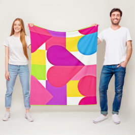 シックな愛のエレガンス:ロマンチックな至福 フリースブランケット