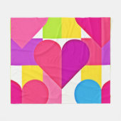 シックな愛のエレガンス：ロマンチックな至福 フリースブランケット (正面(横))