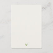 シックな愛の鳥の植物性リースウェディングレセプション エンクロージャーカード (裏面)