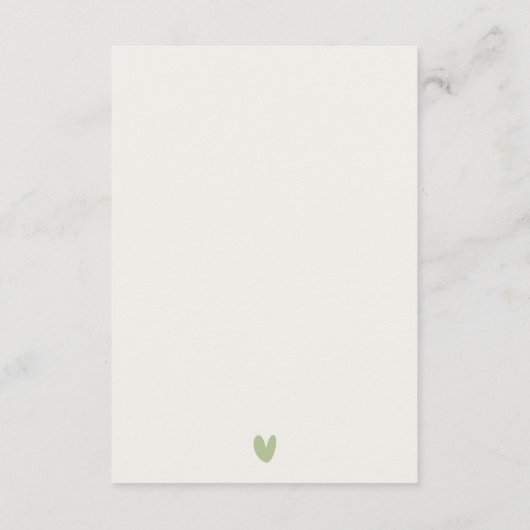 シックな愛の鳥の植物性リースウェディングレセプション エンクロージャーカード (裏面)