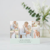 シックな感謝 |の結婚写真コラージュ ポストカード