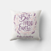 シックな手でレタ最高のーされた友よパーソナライズされたり クッション (裏面)