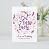 シックな手でレタ最高のーされた友よパーソナライズされたり サンキューカード (スタンド正面)