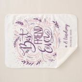 シックな手でレタ最高のーされた友よパーソナライズされたり シェルパブランケット (正面(横))