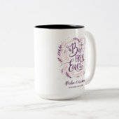 シックな手でレタ最高のーされた友よパーソナライズされたり ツートーンマグカップ (正面右)