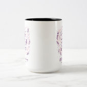 シックな手でレタ最高のーされた友よパーソナライズされたり ツートーンマグカップ (中央)