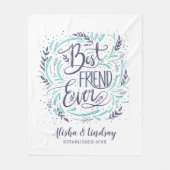 シックな手でレタ最高のーされた友よパーソナライズされたり フリースブランケット (正面)