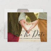 シックな手によって文字を入れられる原稿日付を救うため インビテーションポストカード (正面/裏面)