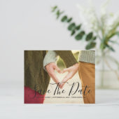 シックな手によって文字を入れられる原稿日付を救うため インビテーションポストカード (スタンド正面)