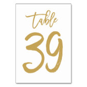 シックな手の教養があるテーブル数金ゴールド|表39 テーブルナンバー (裏面)
