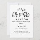 シックな手の教養がある婚約パーティの招待状 招待状 (正面)