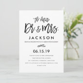 シックな手の教養がある婚約パーティの招待状 招待状 (スタンド正面)