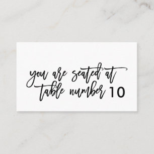 シックな手の教養がある結婚式の座席表 プレイスカード