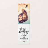 シックな手の教養がある結婚式の引き出物の寄付カード (外部フラット)