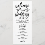 シックな手の教養がある結婚式スケジュールおよびプログラム プログラム (正面)