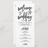 シックな手の教養がある結婚式スケジュールおよびプログラム プログラム (正面/裏面)