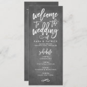 シックな手の教養がある結婚式スケジュールおよびプログラム プログラム (正面/裏面)