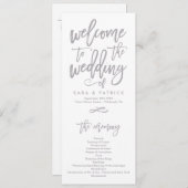 シックな手の教養がある結婚式プログラム プログラム (正面/裏面)