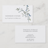 シックな手作りエレガントの緑の名刺 名刺 (正面/裏面)