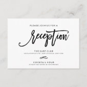 シックな手入力披露宴宿泊施設2面 エンクロージャーカード (正面)