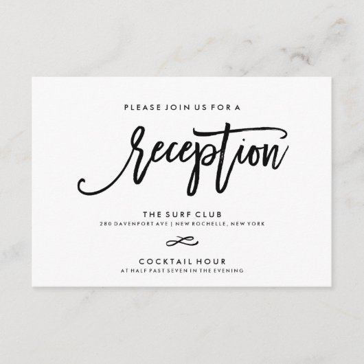 シックな手入力披露宴宿泊施設2面 エンクロージャーカード (正面)