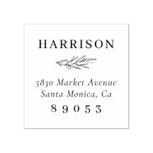 シックな手描き分岐ファミリ名差出人住所