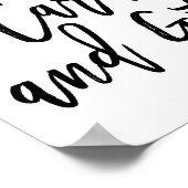 シックな手文字のウェディングカード&ギフトサイン ポスター (角)