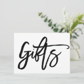 シックな手文字の結婚式のギフトサイン 招待状 (スタンド正面)