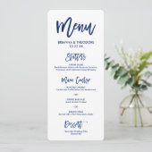 シックな手文字結婚のメニューNavy Blue メニュー (スタンド正面)