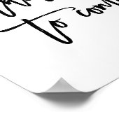 シックな手文字結婚の開いたバー注意標識 ポスター (角)