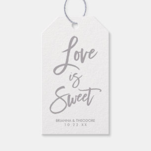 シックな手文字結婚のGifラベル愛は甘い ギフトタグ