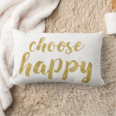 シックな手文字金ゴールド選択ハッピー装飾 ランバークッション (ブランケット)