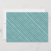 シックな手書きのメリークリスマスフォト |アクア 招待状 (裏面)