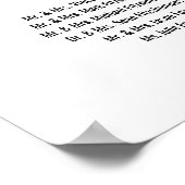 シックな手書きアルファベットの座席表 ポスター (角)