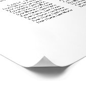 シックな手書きシーティングチャート ポスター (角)