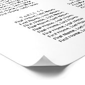 シックな手書きシーティングチャート ポスター (角)