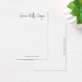 シックな手書きスクリプトイヤリングディスプレイカード (デスク)