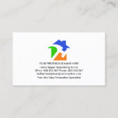 シックな手書きツールのタブ自宅修理 名刺 (裏面)