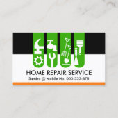 シックな手書きツールタブのリノベーション 名刺 (正面)