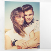 シックな手書き式結婚の写真プログラム 三つ折りプログラム (内部最初)