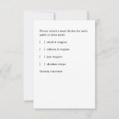 シックな手書き応答カード 出欠カード (裏面)