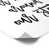 シックな手書き手署名あなたの名前ののまわりに州 ポスター (角)