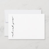 シックな手書き文字のサンキューカード 出欠カード (正面)