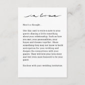 シックな手書き文字"恋の"エンクロージャカード エンクロージャーカード (正面)