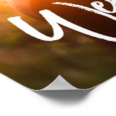 シックな手書き歓迎フォトポスター ポスター (角)